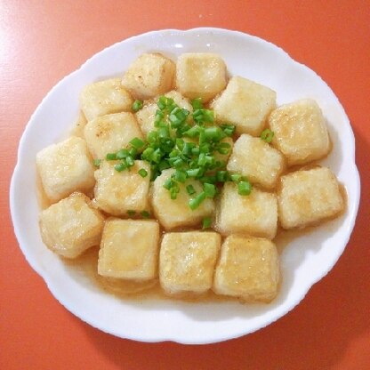 YAMAT☆さんこんばんは♪初揚げ出し豆腐作りだったので、手順を何度も読み返して、とっても美味しく出来ました☆ありがとうございましたo(^o^)o